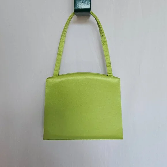 PRESTON & YORK Lime Green Butterfly Jeweled Purse, Prom / Evening / Cocktail - Picture 7 of 11